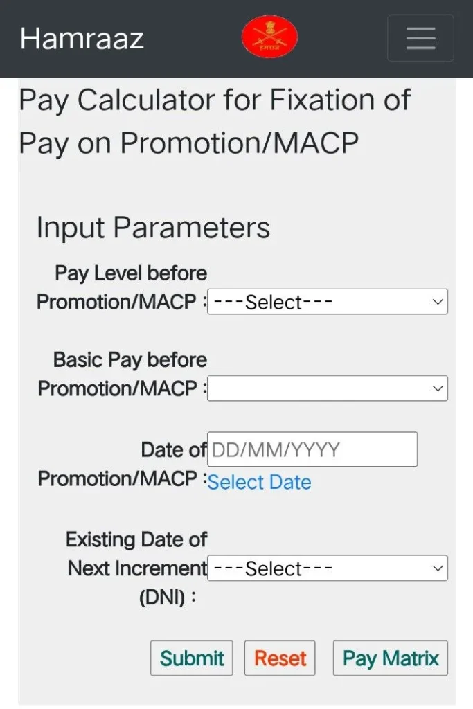 Hamraaz Pay Calculator